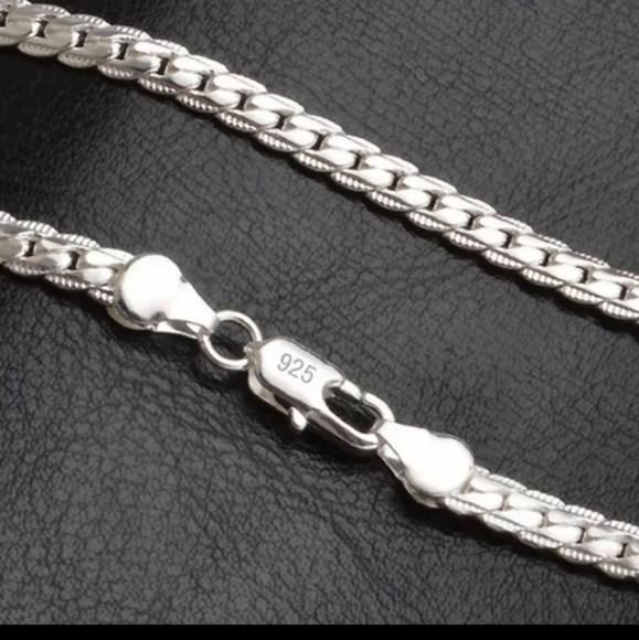 925 Sterling silver snake necklace - Picture 2 of 4